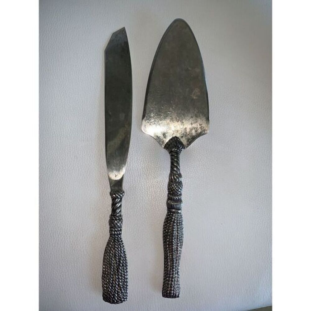 Silea‎ Silver Plated Cake Serving Set Tassel Handle